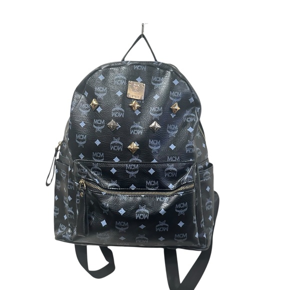 MCM Studded Backpack, Coated Canvas Leather, One Size - Picture 4 of 17
